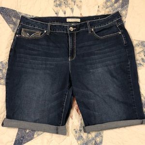 Cato’s Dark Wash Bermuda Shorts